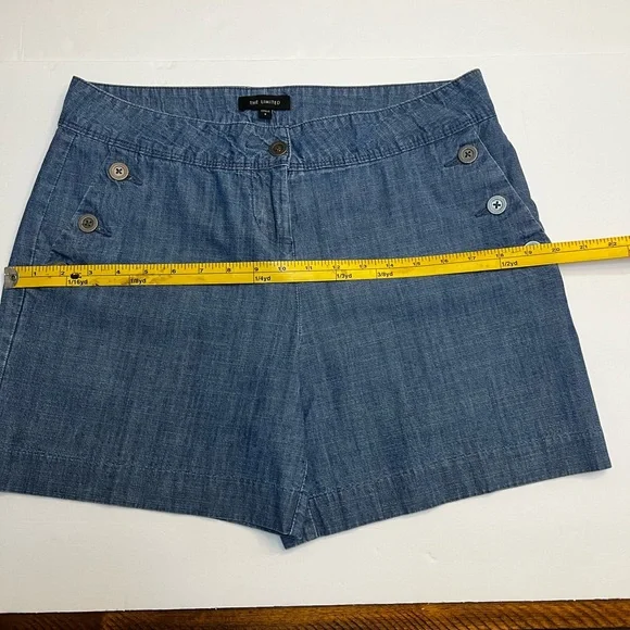 The Limited Dark Chambray Blue Short Size 8 - Picture 5 of 10